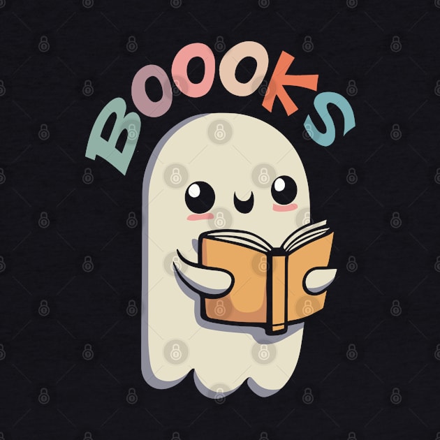 Boooks - Cute ghost reading a book by PrintSoulDesigns